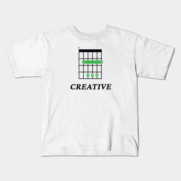 B Creative B Guitar Chord Tab Light Theme Kids T-Shirt by nightsworthy